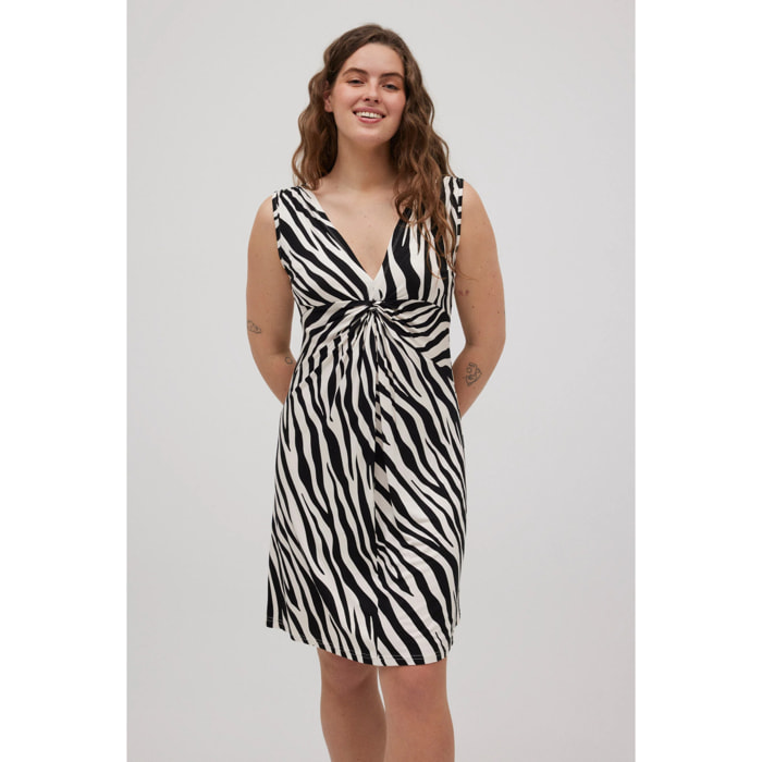 Abito corto con nodo animalier