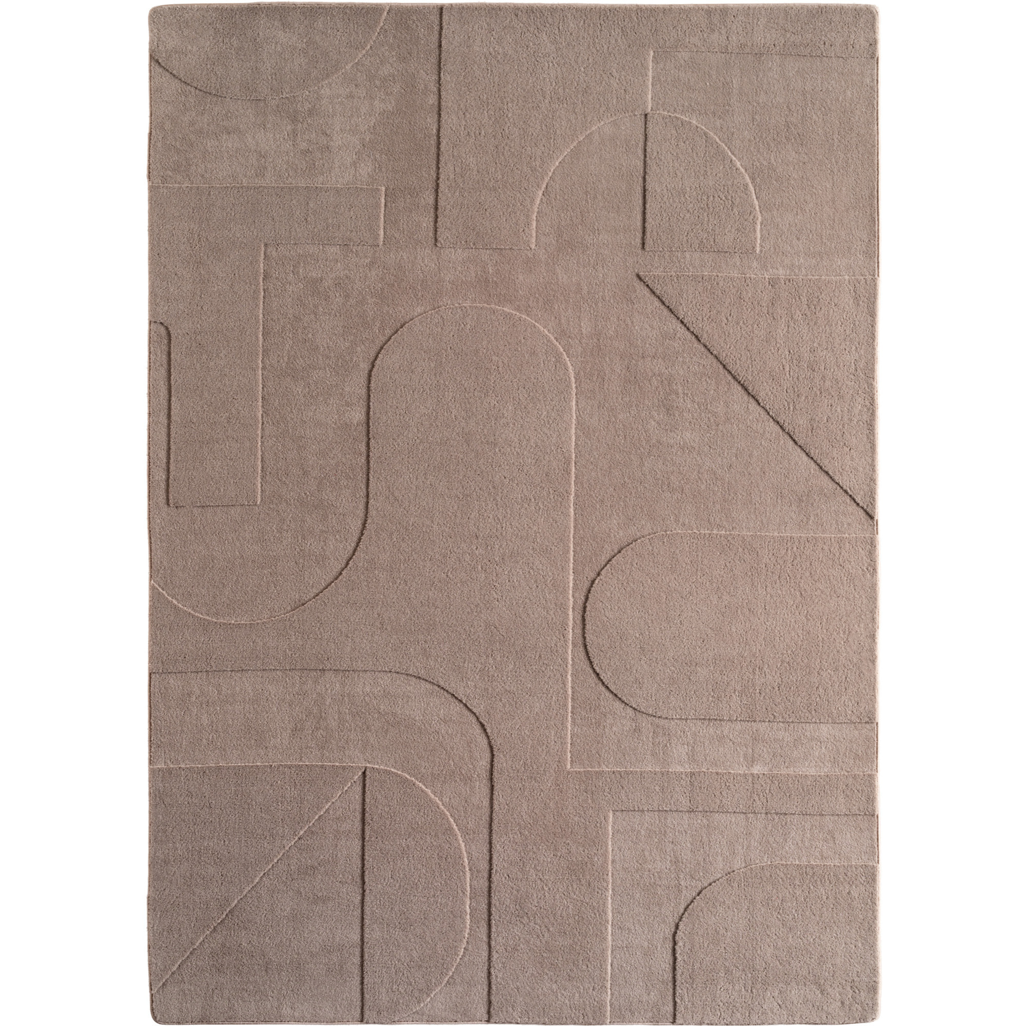 LENNY - Tapis de salon beige au design artistique