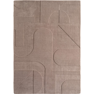 LENNY - Tapis de salon beige au design artistique