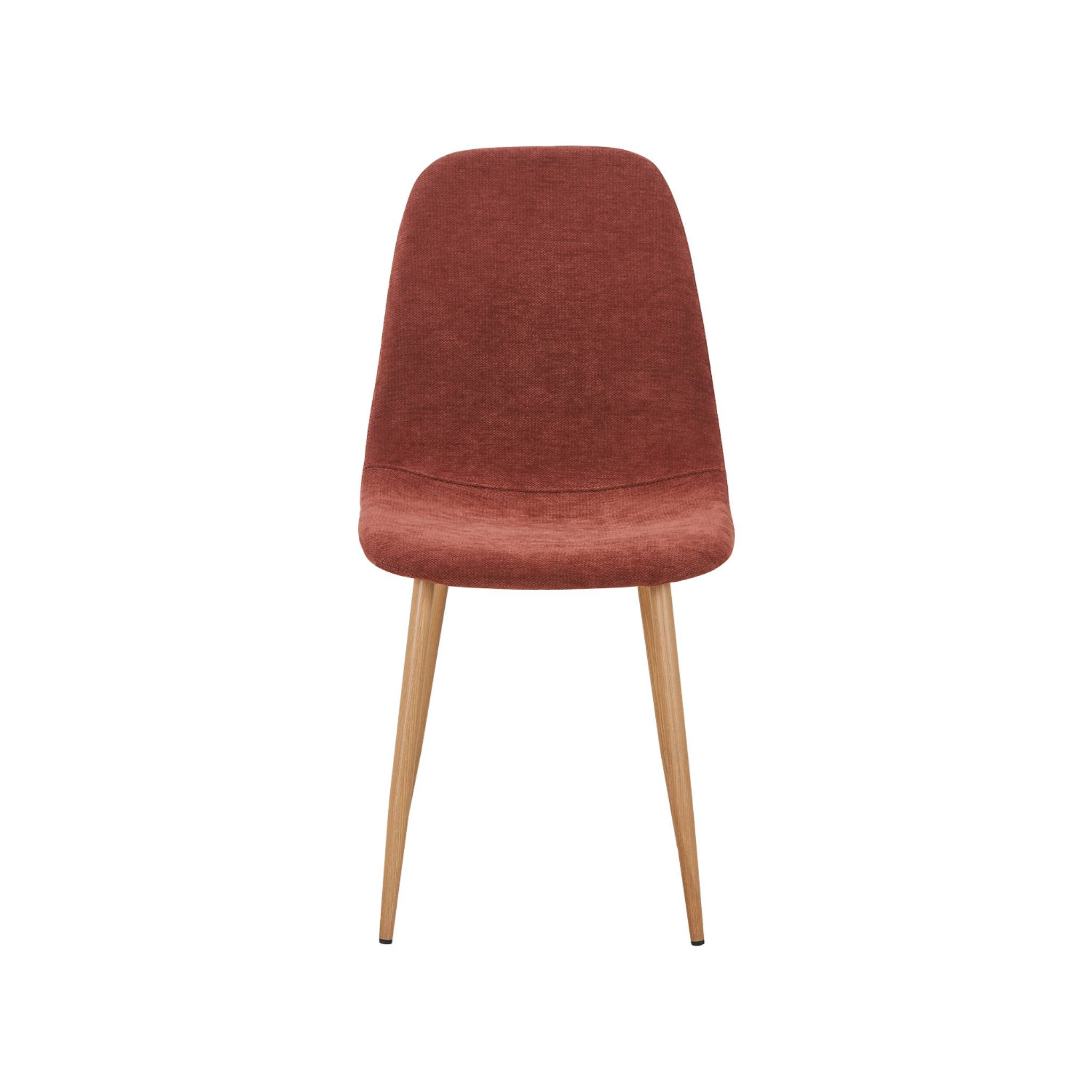 Chaise décor bois et tissu (lot de 2) VERA