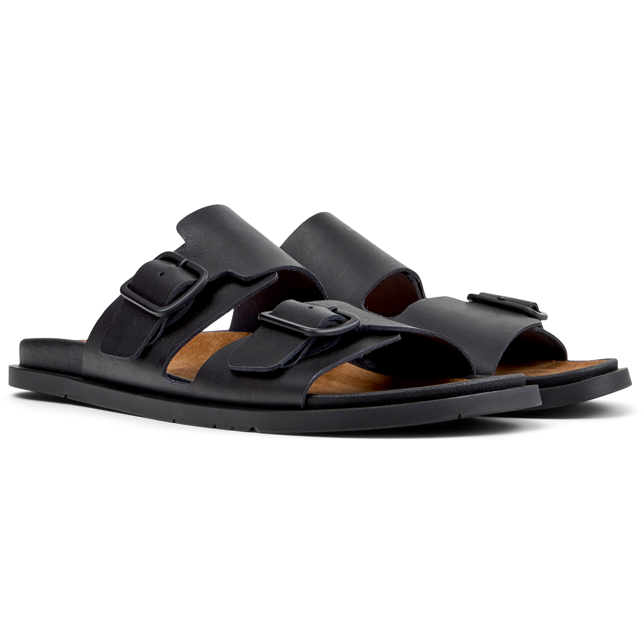 Sandalias - CAMPER Lluc Sandal - Negro - Cuero liso