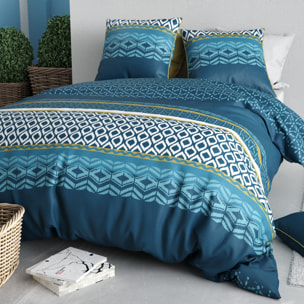 Parure Housse De Couette 3pcs Microfibre Effet Pêche TRIBAL
