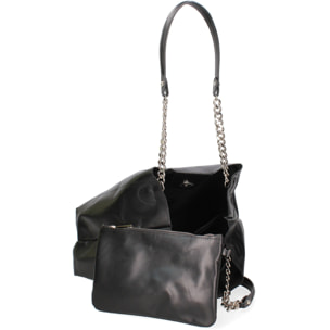 Borsa a spalla da donna Made in Italy - Modello Solara Chic - Vera pelle - 34.0 x 31.0 x 15.0 cm