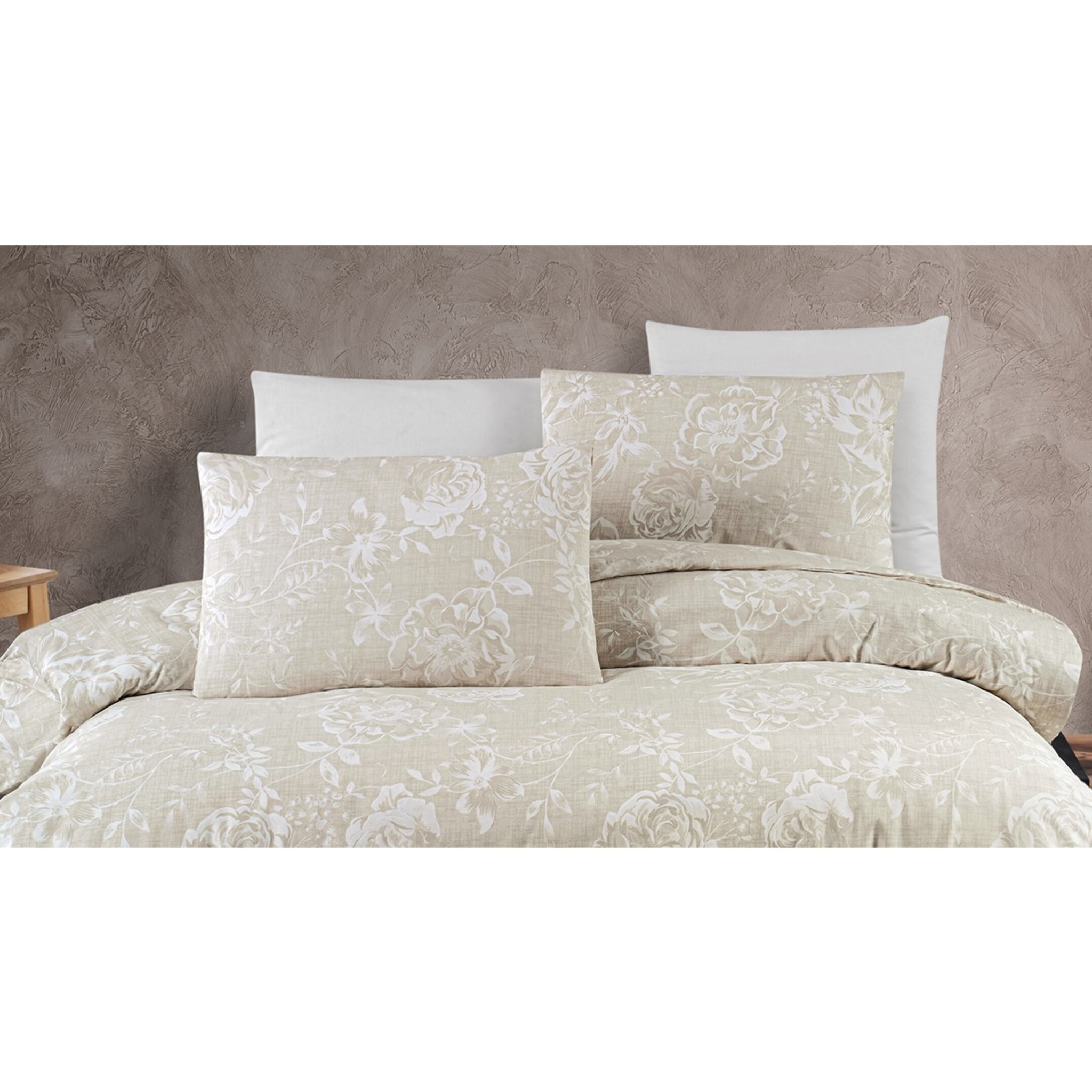 Housse de couette + taie(s) oreiller "Raisa" 100% coton imprimé.