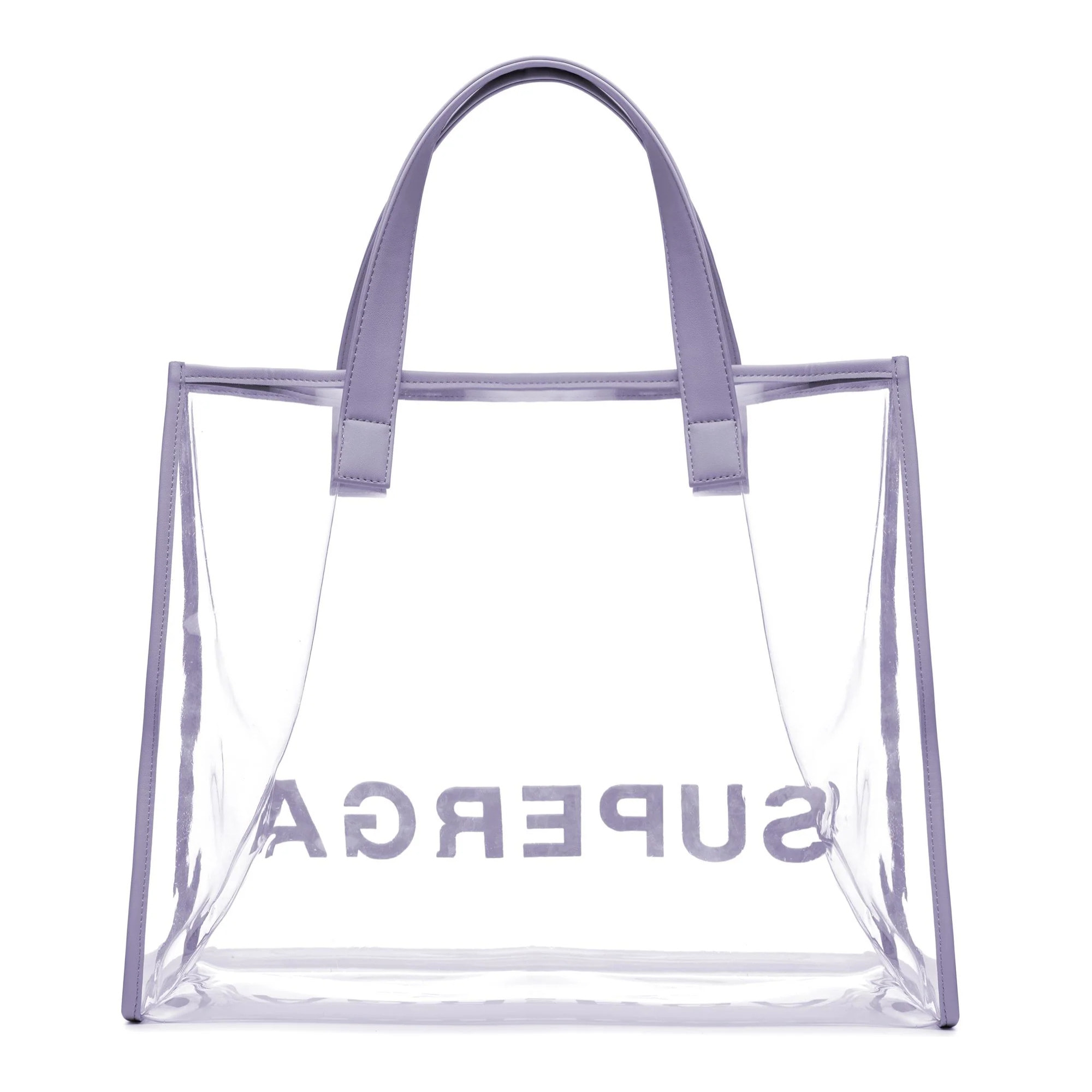 Borse Superga Donna Grigio Transparent Shopping Bag