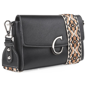 Bolso Bandolera Mujer Sint/Pu Cimarron Albany Negro