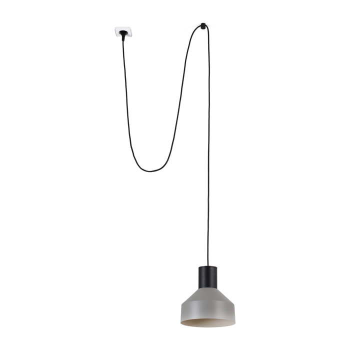 KOMBO 200 Lampe suspension gris avec fiche