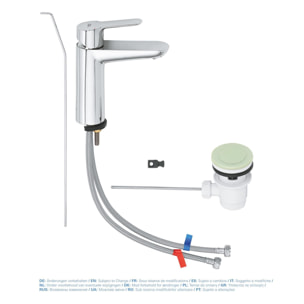 Mitigeur monocommande Lavabo BauEdge, Taille M, chromé