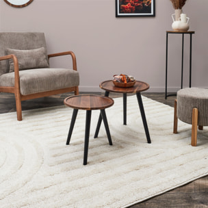 Table Gigogne Rond Acacia X2