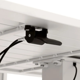 Table de jardin relevable rectangulaire "Salimia" avoine 150 x 80 x 69cm en aluminium