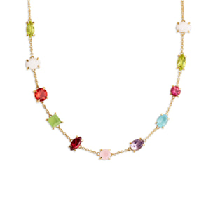 Collier Drop Orquidea Plaqué Or