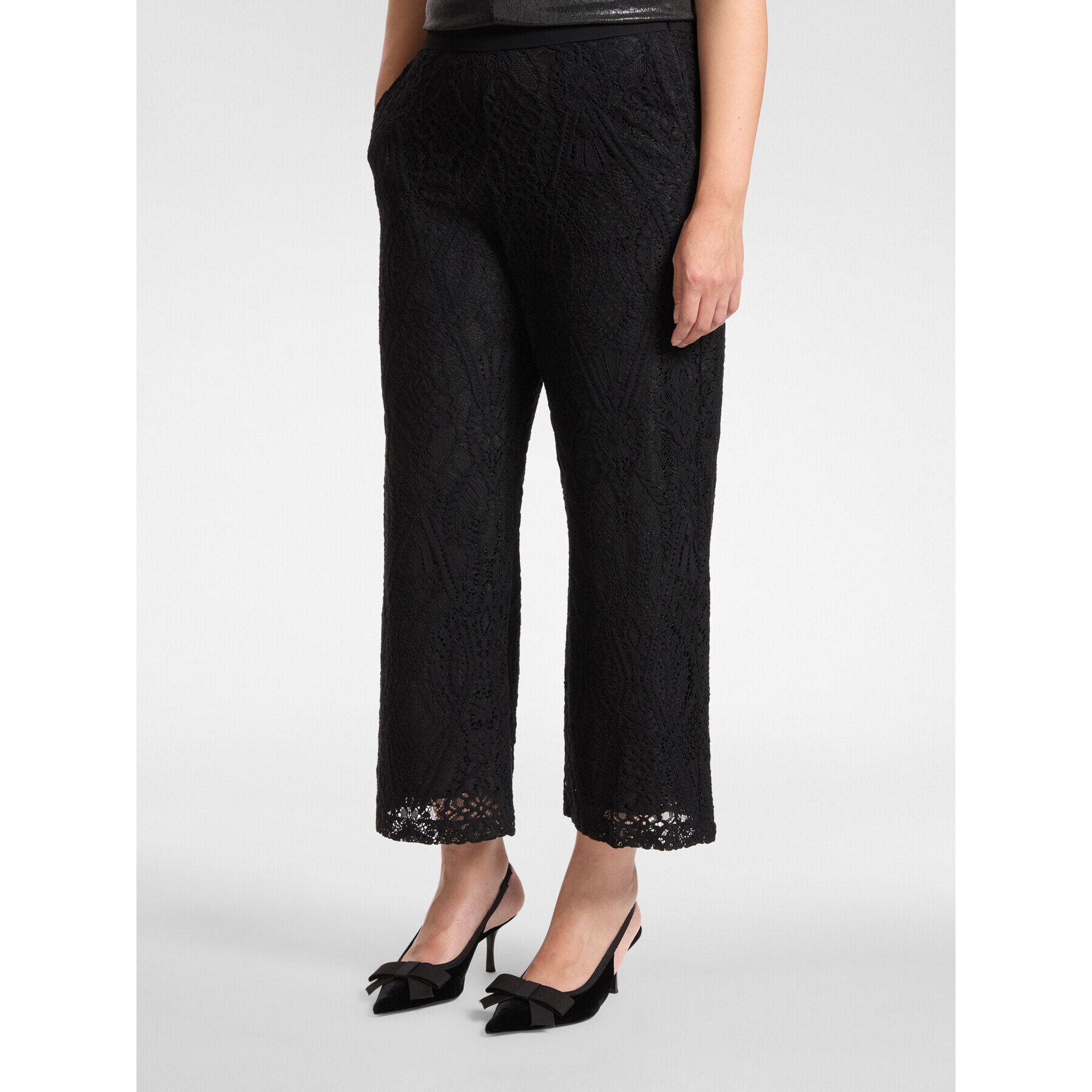 Elena Mirò - Pantaloni in pizzo - Nero