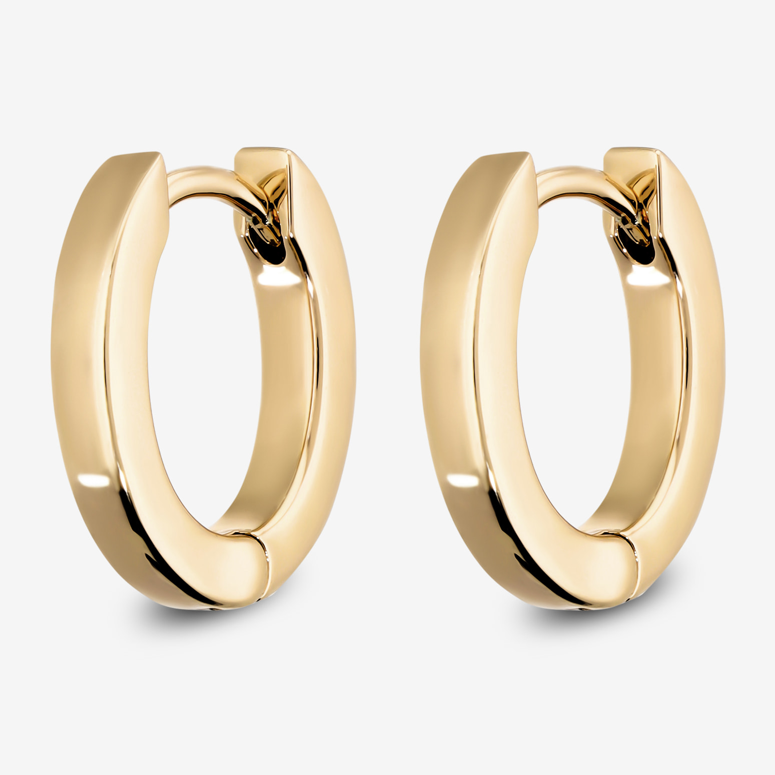 Orecchini Ovali Lucidi placcati Oro Giallo 18Kt