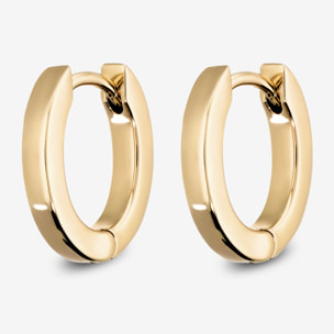 Orecchini Ovali Lucidi placcati Oro Giallo 18Kt