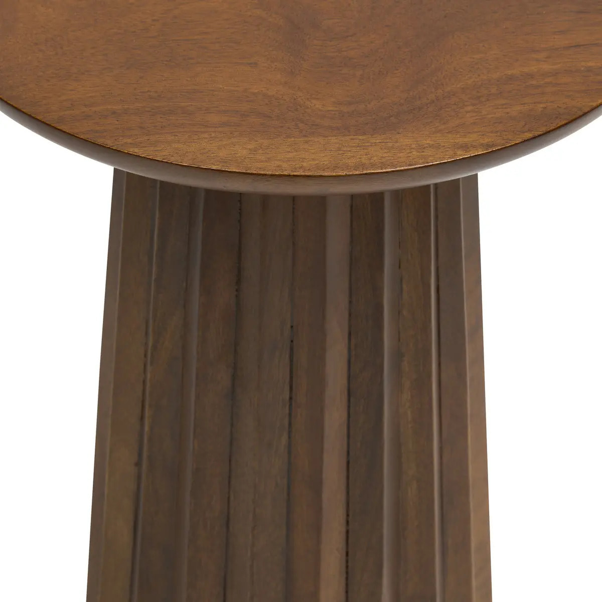 Table d'appoint Shelty ronde D.38cm marron