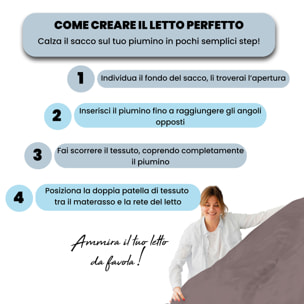 PARURE COPRIPIUMINO RASO CLOE MATRIMONIALE