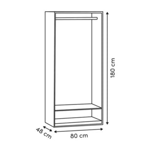 Module penderie Dolo H.180cm beige