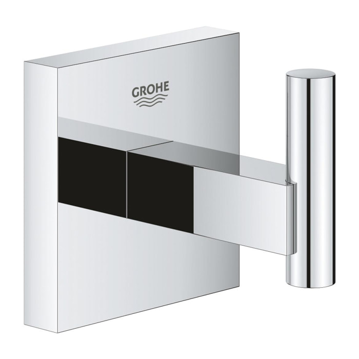 GROHE QuickFix - Start Cube - Set d'accessoires 3 en 1 pour WC - Finition Chromée 41123000 (à visser ou à coller)