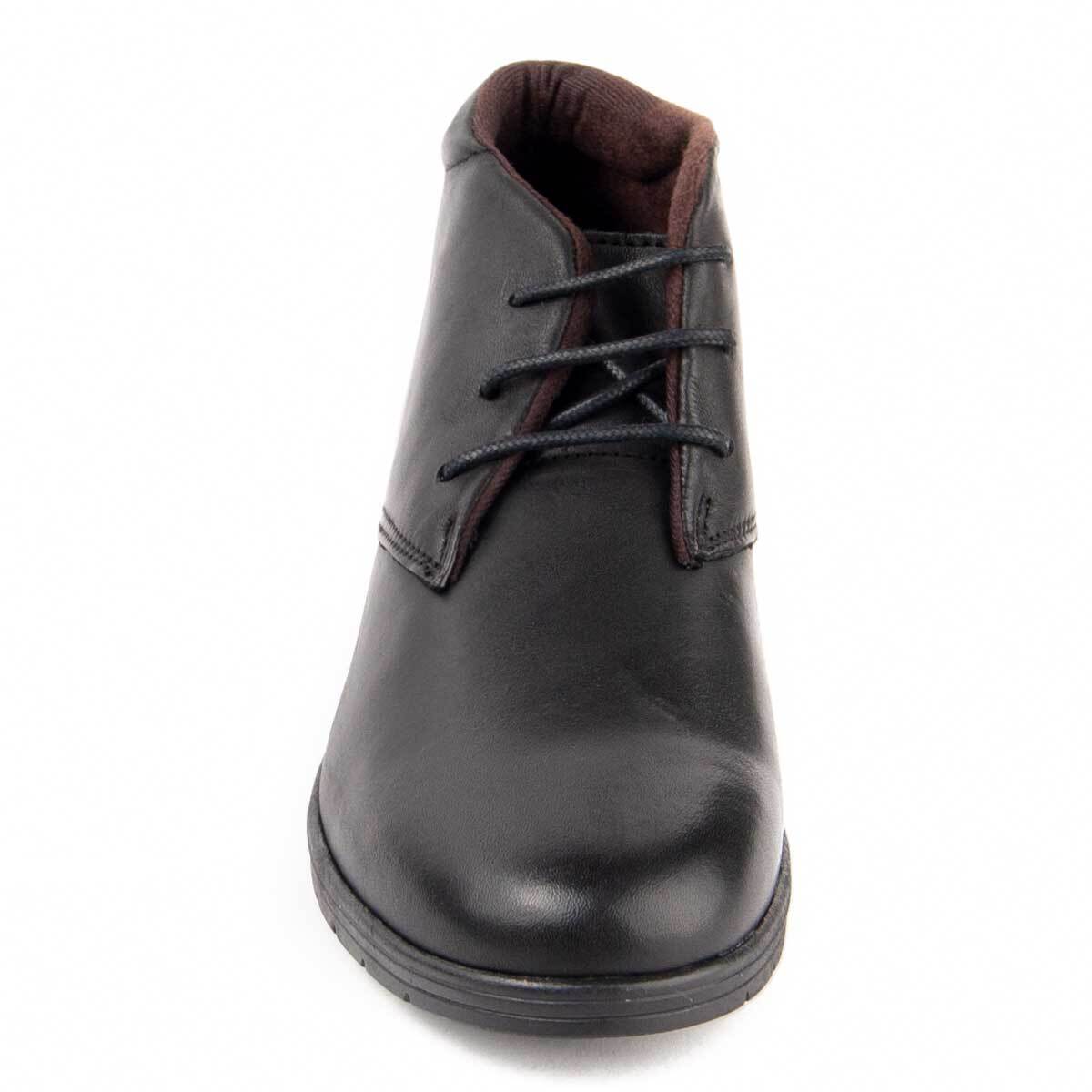 Botín De Cuña - Negro - Altura: 4 Cm