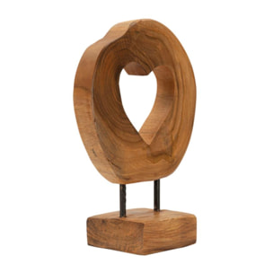 SCULTURA HASI IN TEAK RIC. CM 20X10X28 (PEZZI UNICI - NON RIP. IN SERIE)