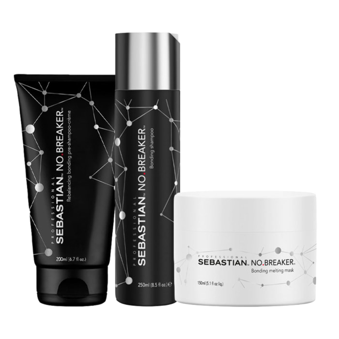 SEBASTIAN Kit No Breaker Pre Shampoo 200ml + Shampoo 250ml + Mask 150ml