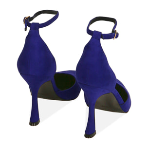 Décolleté viola in microfibra, tacco 9,5 cm