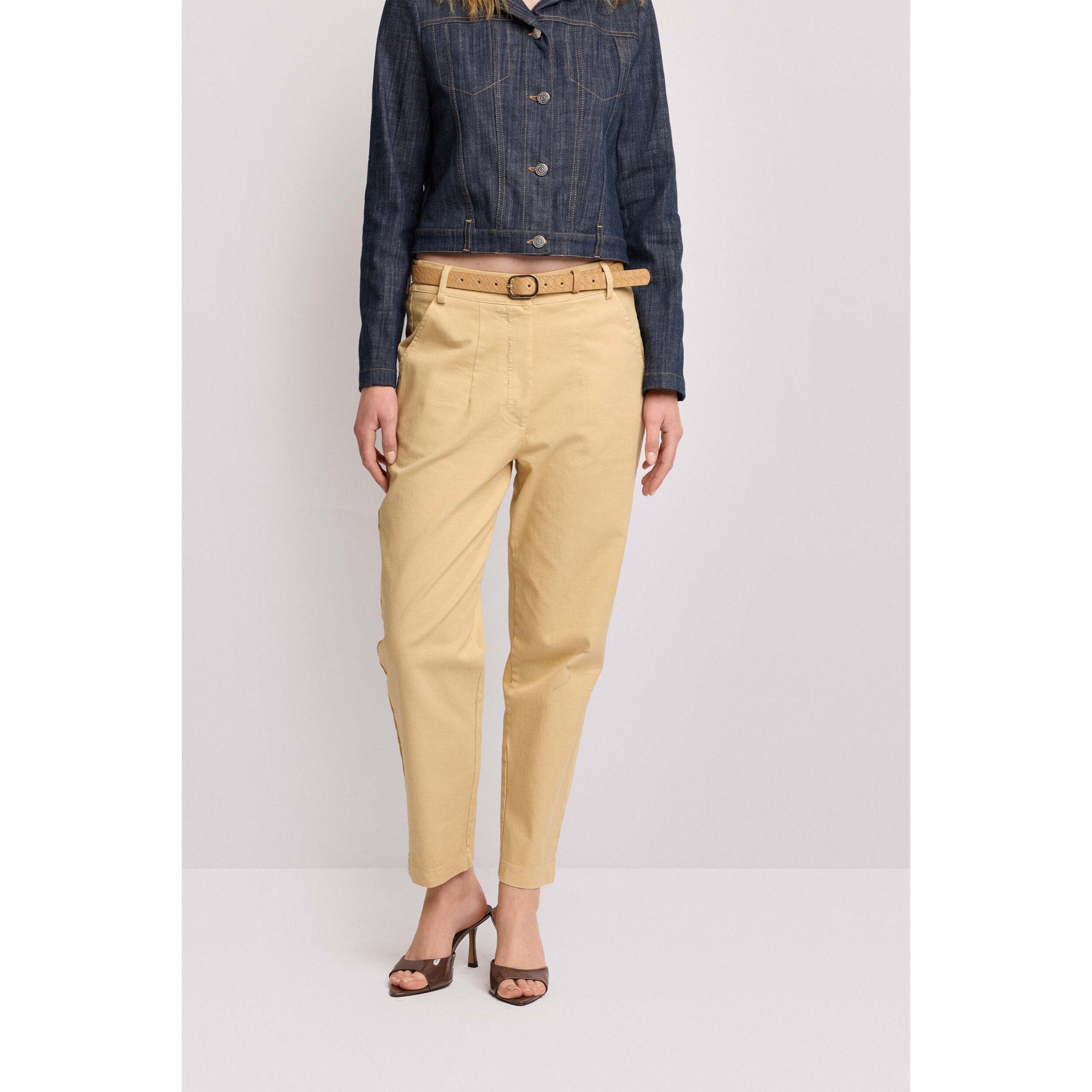 Kocca - Pantaloni in cotone modello chino Donna, Tinta unita