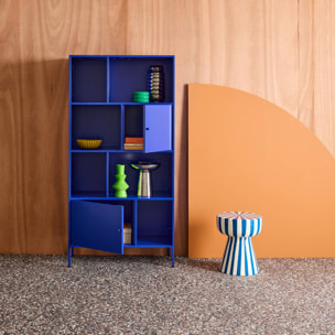 Buffet, meuble de rangement industriel métal 8 compartiments OKLAHOMA