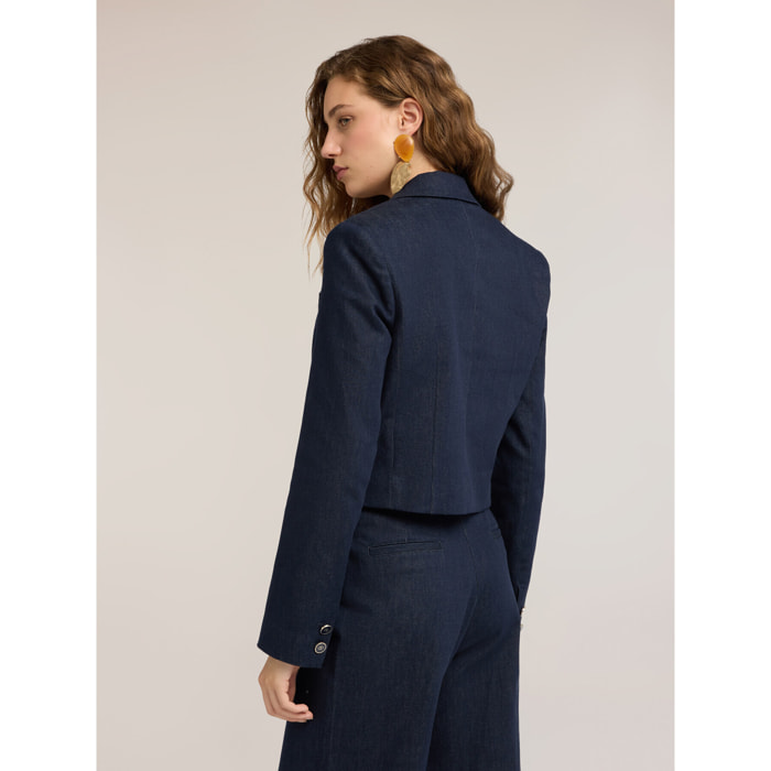 Motivi - Giacca Spencer in denim - Blu