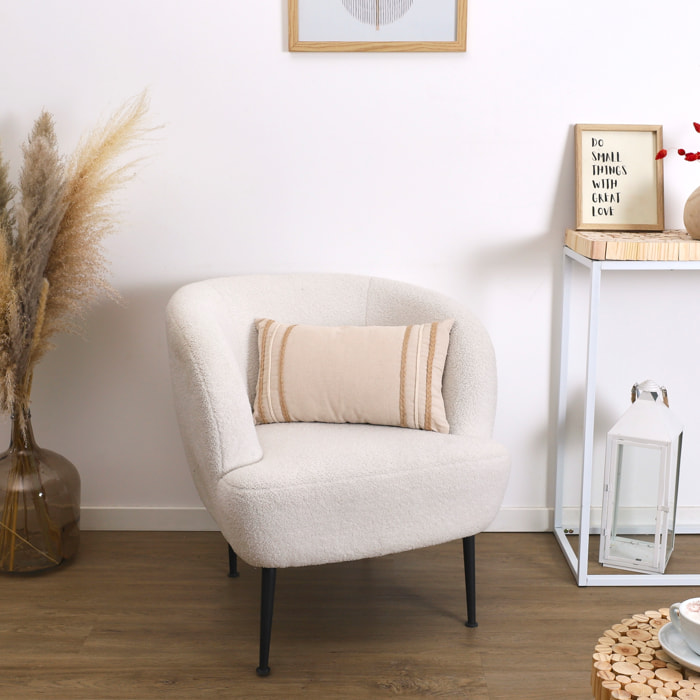 Coussin - HOME DECO FACTORY - Tressé - Beige