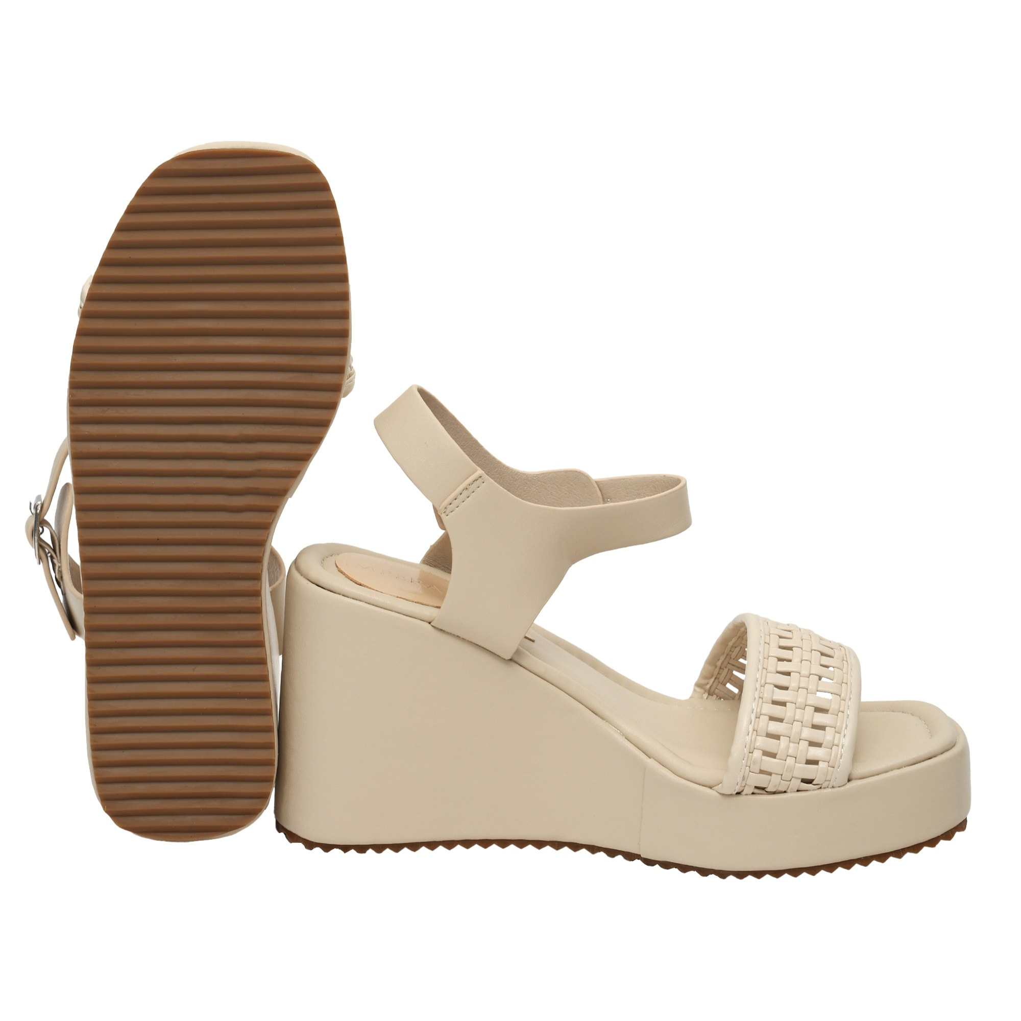 Sandali zeppa - tacco 9,50 cm - plateaux 3,0 cm