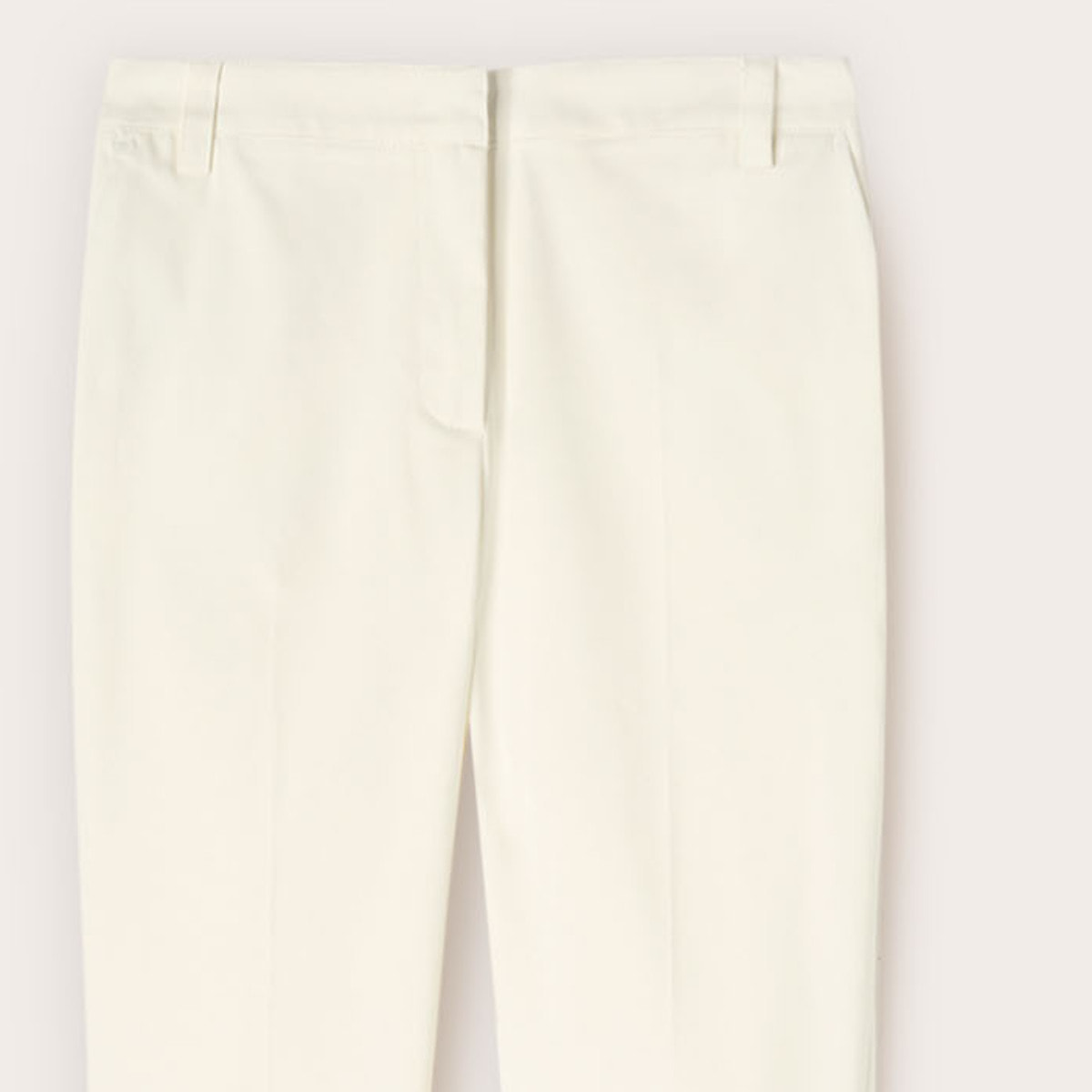 Motivi - Pantaloni cropped in misto cotone - Bianco