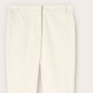 Motivi - Pantaloni cropped in misto cotone - Bianco