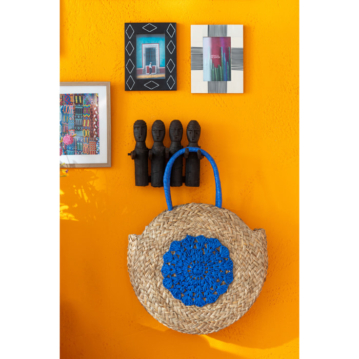 J-Line porte-manteau Marionnettes - bois - noir