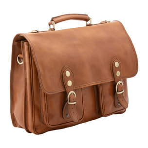 Borsa a mano  unisex In Vera pelle Made in Italy 25x38x10 cm