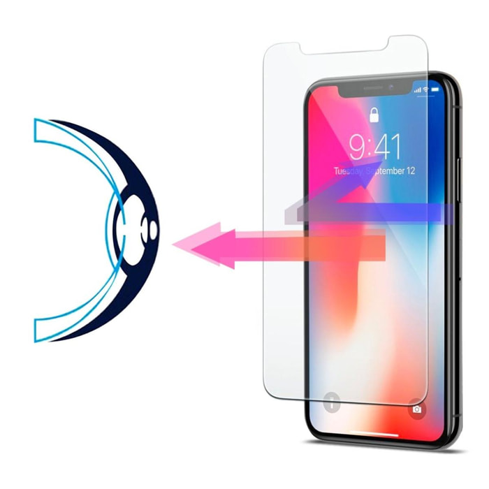 Vitre iPhone 12 Pro Max de protection en verre trempé anti-lumière bleue