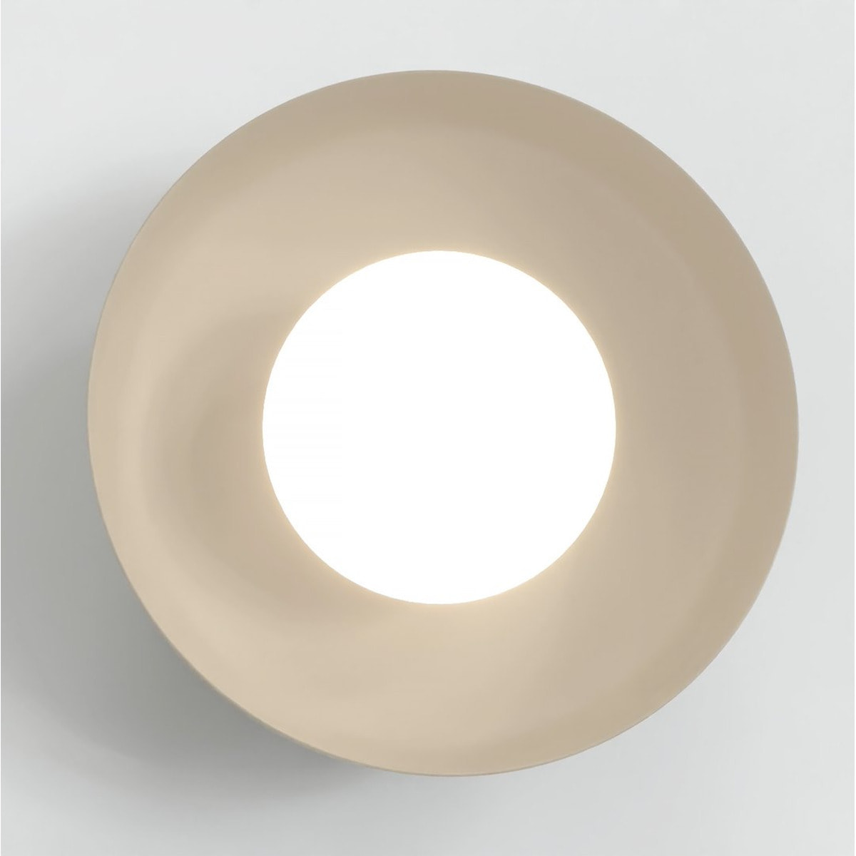 Lampada da parete Ozzy in acciaio mokka e diffusore in vetro
