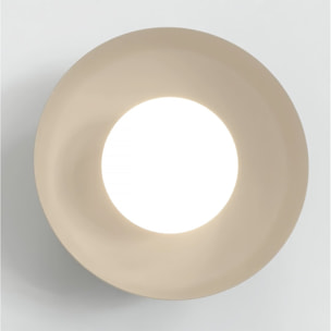 Lampada da parete Ozzy in acciaio mokka e diffusore in vetro