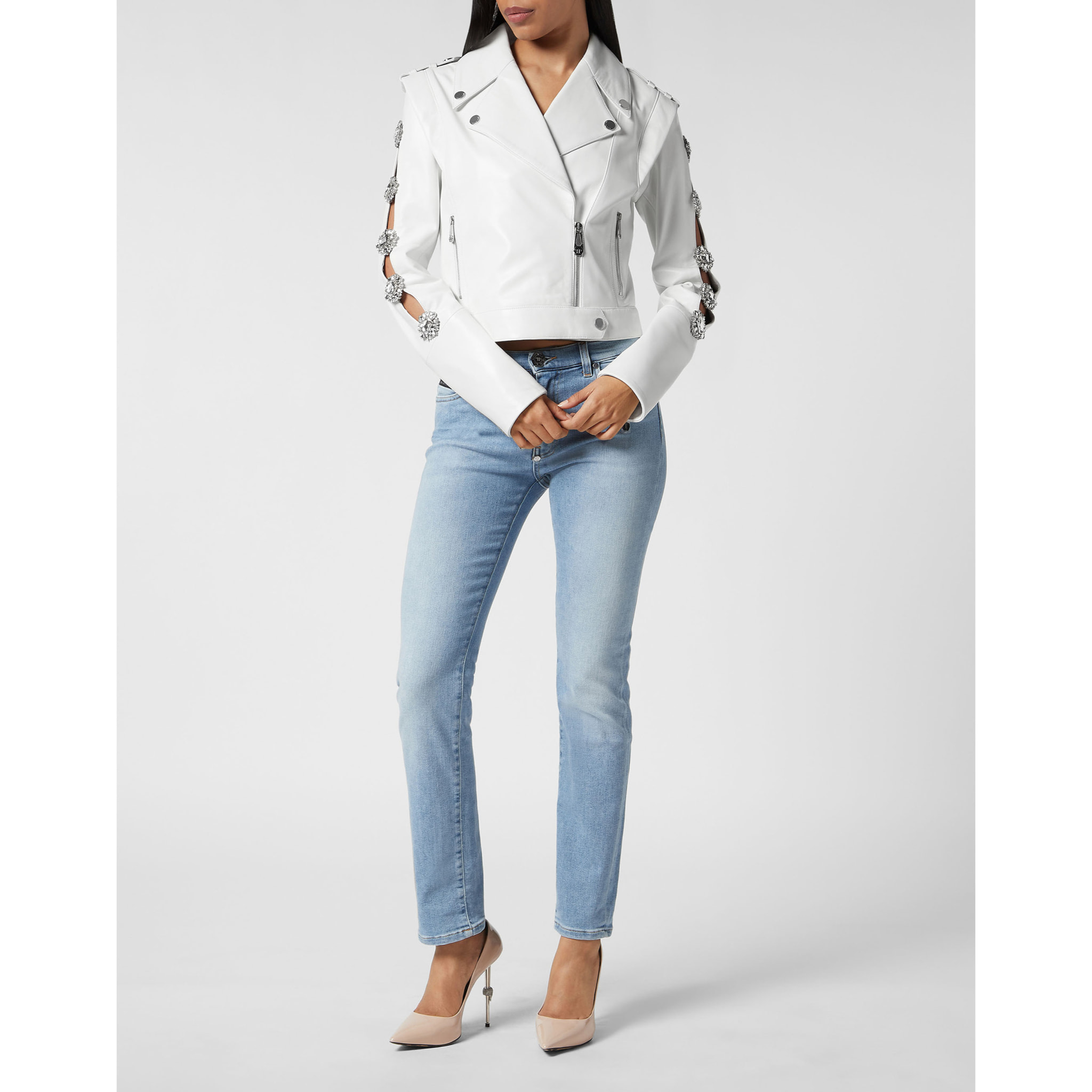 PHILIPP PLEIN Leather Biker