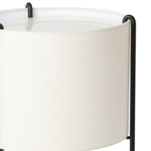 DRUM Lampe de table noire/beige