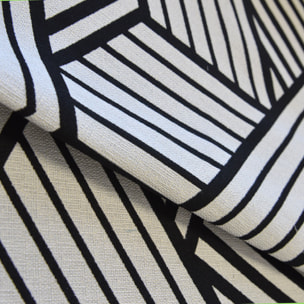 Tissu jacquard  -  - Effet graphique - Noir