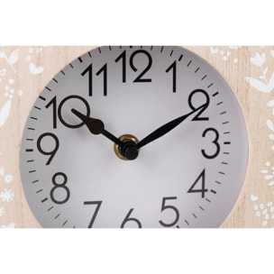 Reloj Arbol Natural Blanco 15x5x15 Cm