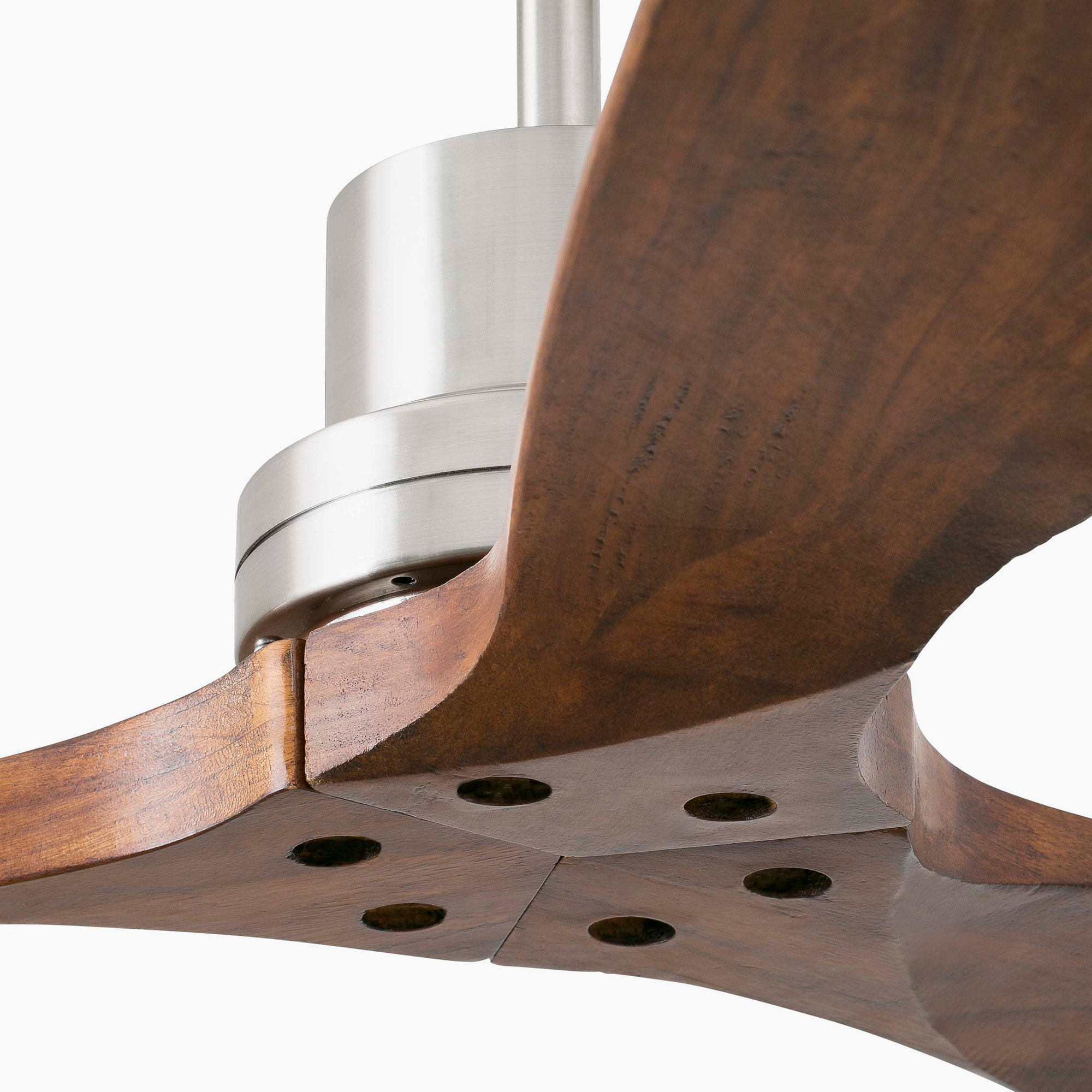 LANTAU L Ventilateur de plafond nickel mat/noyer TUYA