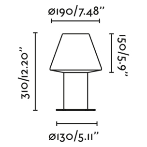 MISTU Lámpara sobremuro gris oscuro H300