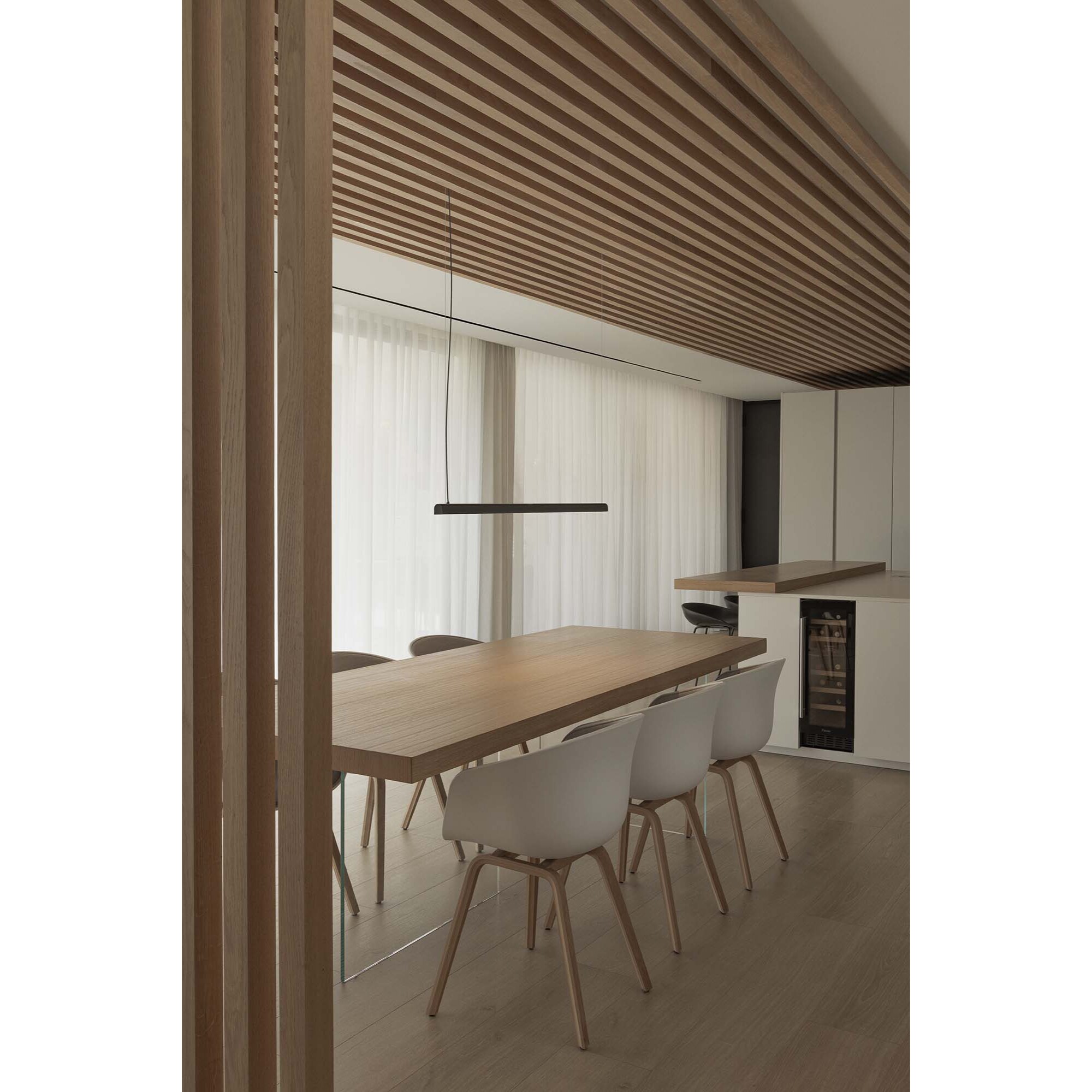 VICO 600 Lampada sospensione nera con canopy incasso