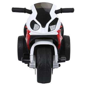 Moto électrique pour enfants 3 roues 6 V 2,5 Km/h effets lumineux et sonores rouge BMW S1000 RR