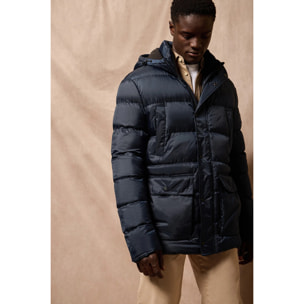 Abrigo azul marino Greenwich con bolsillos y capucha fija con detalles Polo Club