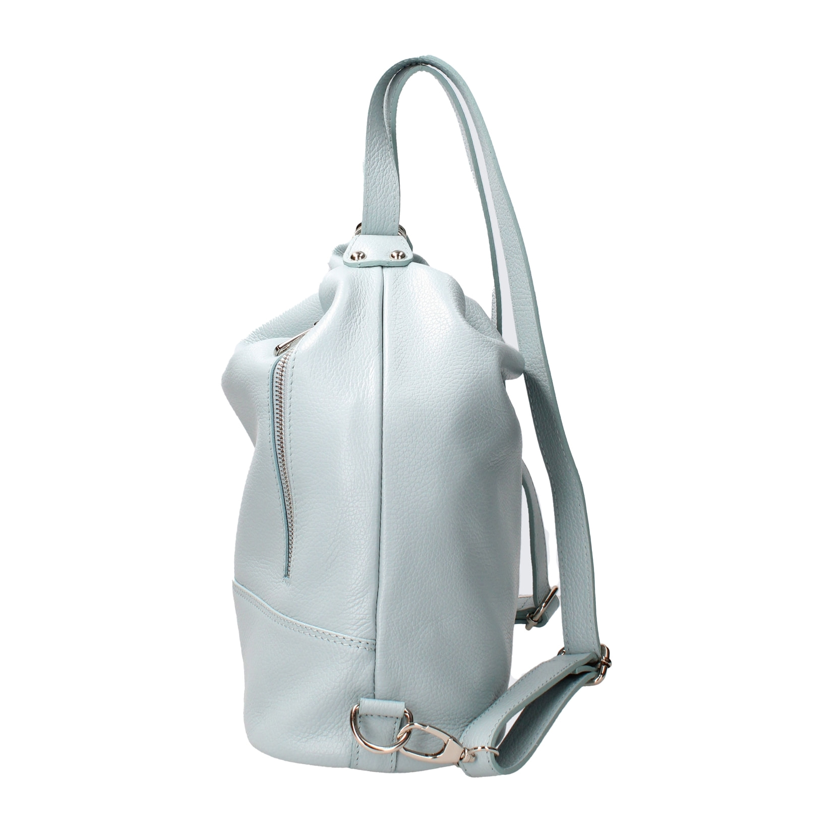 Borsa a spalla convertibile in zaino Anjelica da donna In Vera pelle Made in Italy 33x31x12 cm