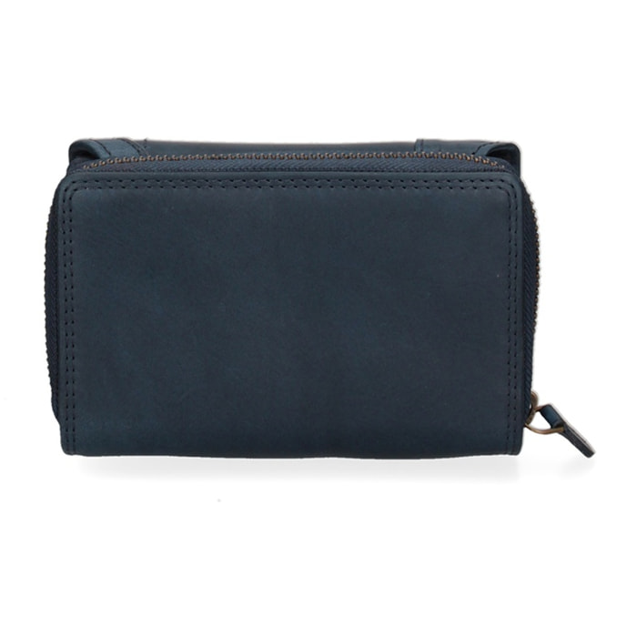 Portafoglio uomo in vera pelle - Modello False - Casual - 14.0 x 9.5 x 4.0 cm
