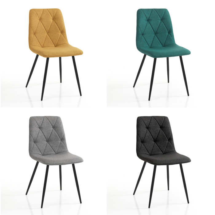 Tomasucci Lot de 4 Chaises MESH COLORS (4 chaises colorées)